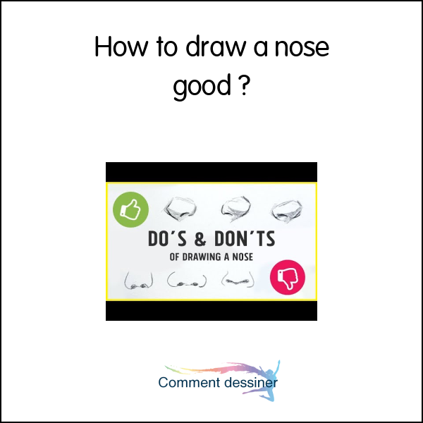 How to draw a nose good